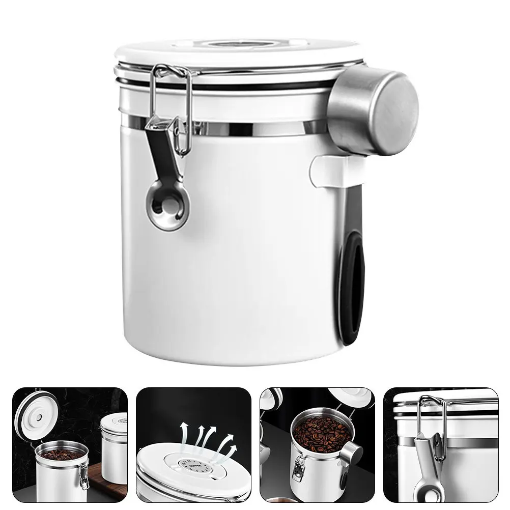 

Набор из 1 герметичной банки для кофейных зерен из нержавеющей стали, контейнер для хранения чая, сахара, бобов, для организации домашней кухни