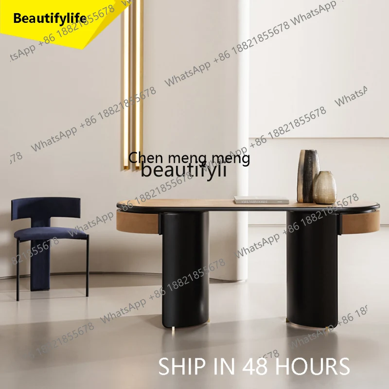 

Italian Minimalist Desk Bedroom and Household Desk Study Computer Desk Designer Furniture e1001