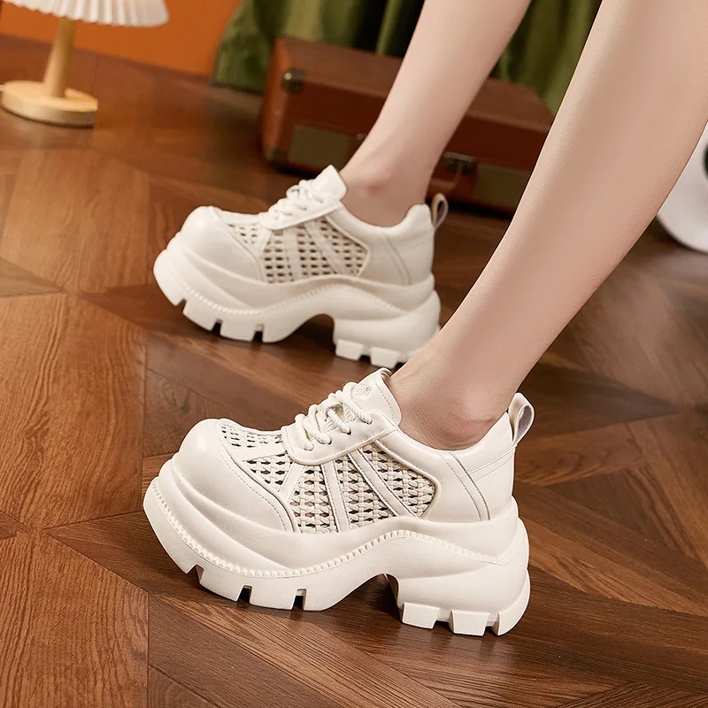 

Women's sandals 2026 summer new versatile height increasing sandals, comfortable and breathable dad shoes