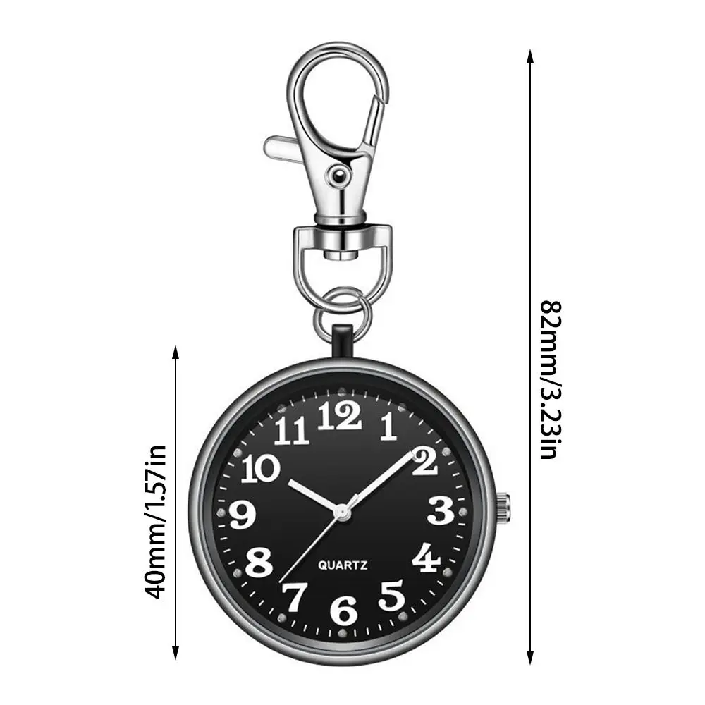 Lichtgevend zichtbaar ultradun zakhorloge Sleutelgesp Quartz hangerhorloge Draagbare verwijderbare klok Student Jongens en meisjes