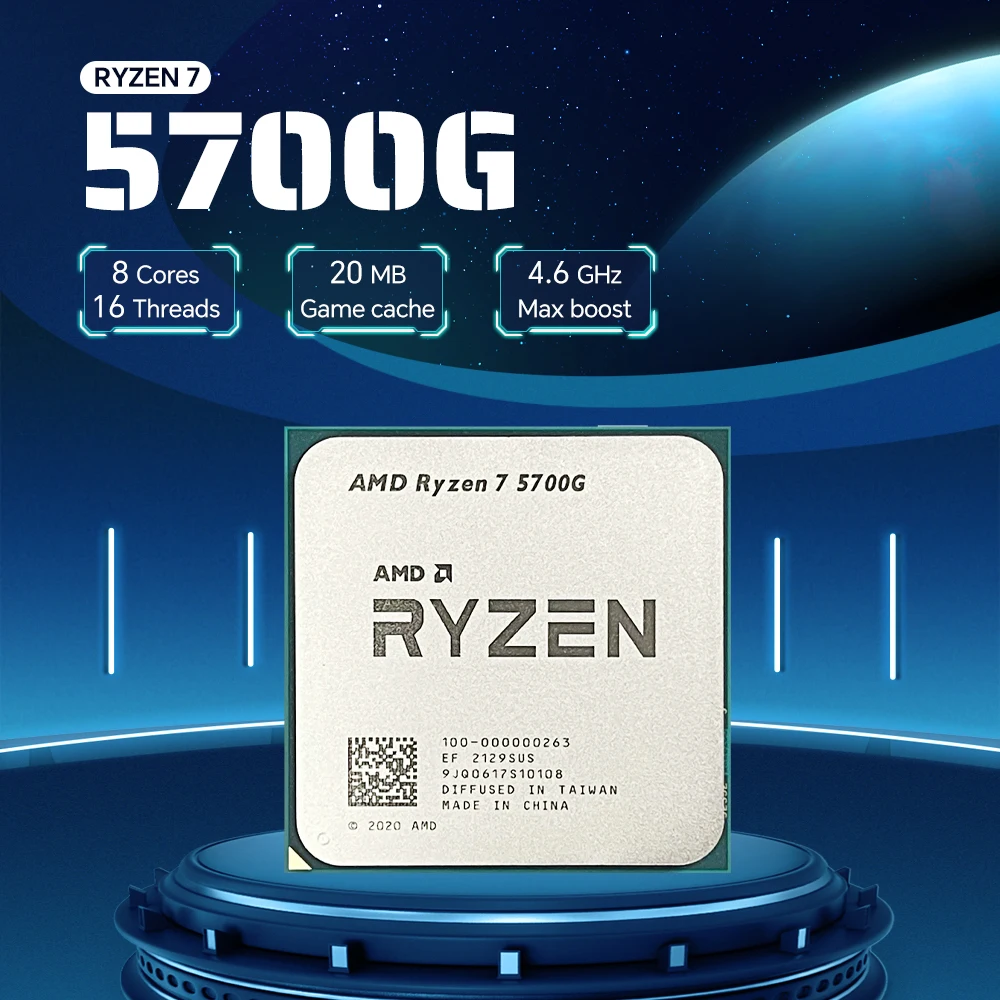 

НОВЫЙ R7 5700G 65 Вт 7NM L3 = 16M 3,8 ГГц AMD Ryzen 7 5700G 8-ядерный 16-поточный игровой процессор DDR4 с разъемом AM4, но без вентилятора
