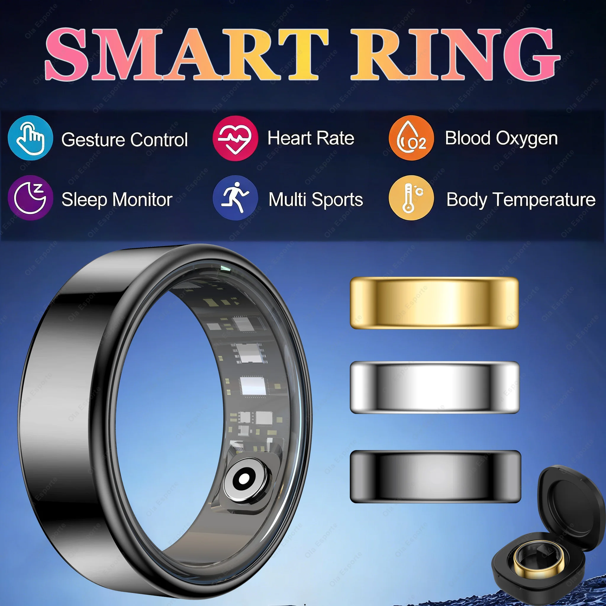 Men Women Smart Rin…