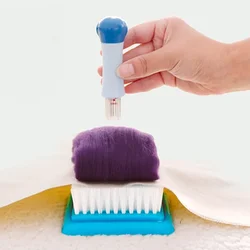 Blue Wool Felt Bottom Brush Embroidery Stitching Punch Craft Tool Felting Needle Mat Poke Poke Happy