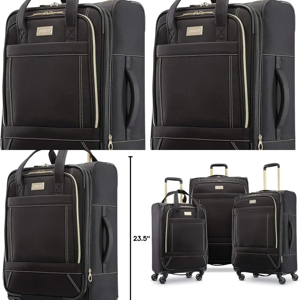 

Carry-On 21 American Tourister Belle Voyage Spinner Luggage, Black Softshell