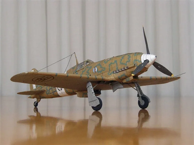 1:300 Scale Italian Fighter Macchi MC.202 DIY Handcraft PAPER MODEL KIT Handmade Toy DIY Puzzles