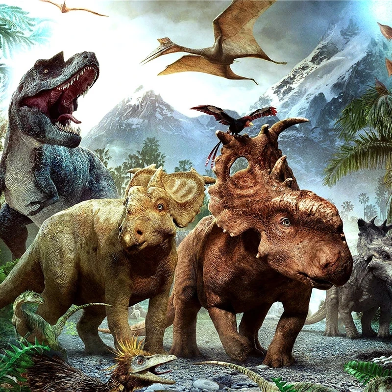 Custom 3D Photo Wallpaper Cartoon Dinosaur Mural Children's Room Bedroom Living room TV background wall restaurant study Hotel