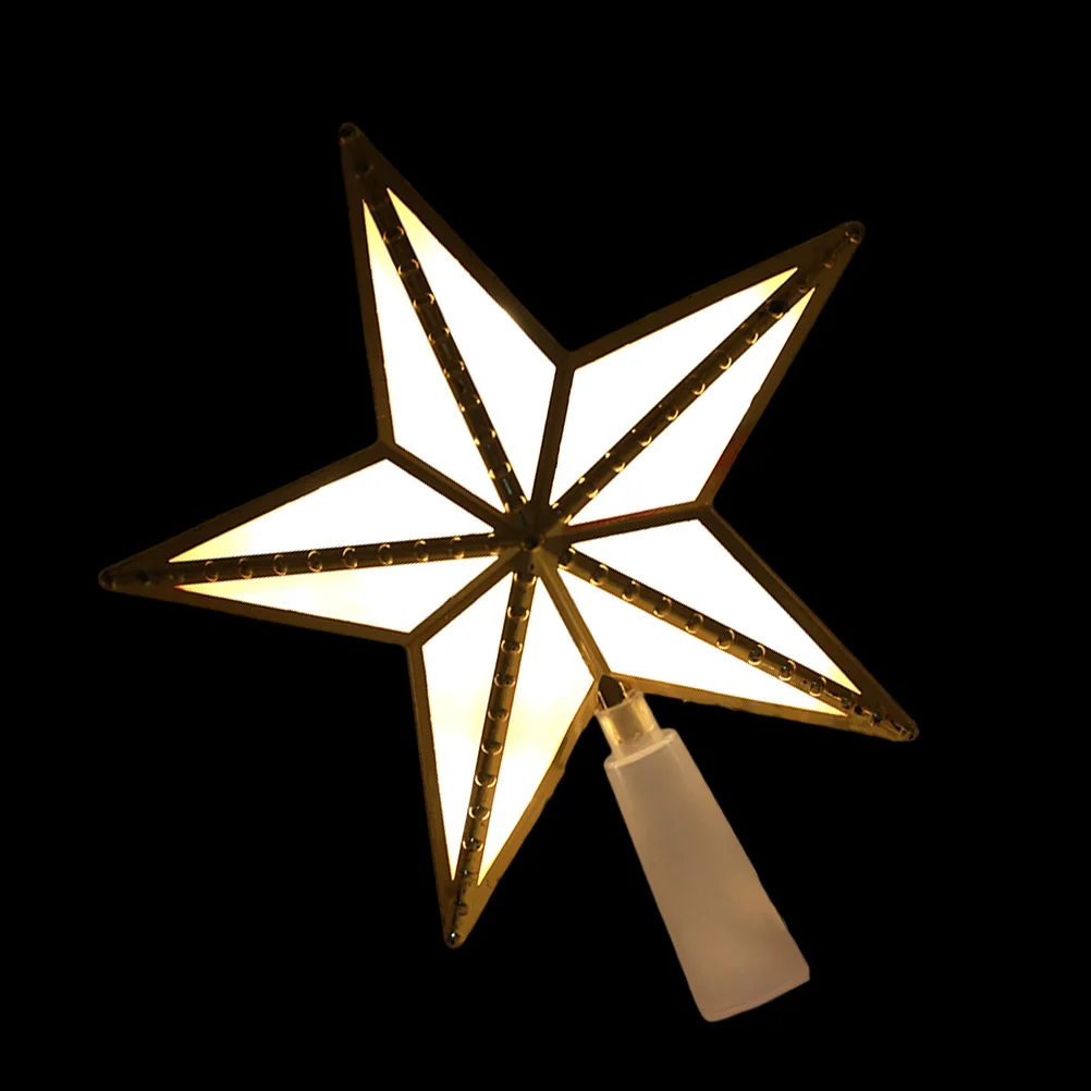 

Christmas Decor Star-Shaped Light Plastic Xmas Tree Decorative Party Supply Family Gift Simple Tree Ornament