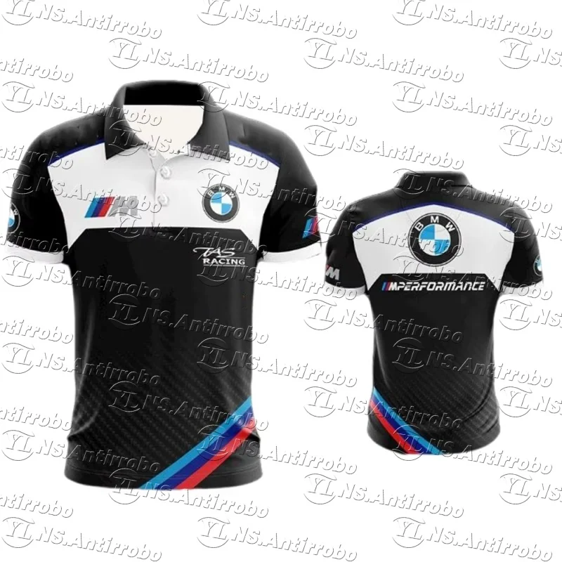 

Автоспорт для BMW Motorrad Adventure Waterbird, мотоцикл, супербайк, быстросохнущая летняя мужская рубашка-поло с пуговицами, не выцветает