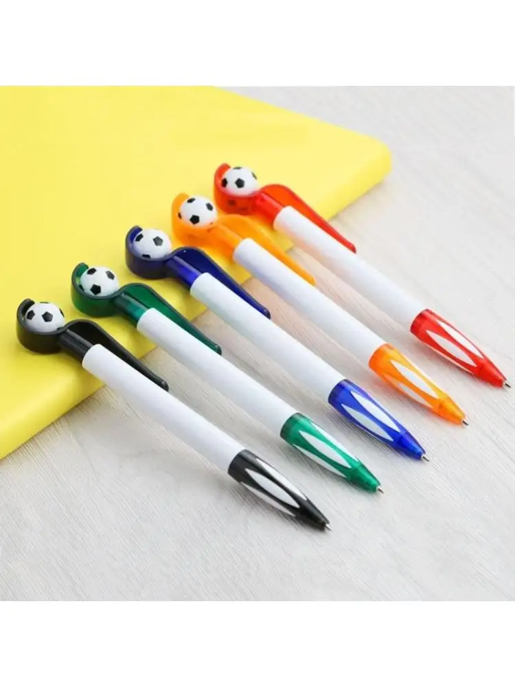 

5Pcs Funny Football Writing Pen Retractable Ballpoint Pens Non-slip Grip 1.0mm Black-Ink Write Smoothly for Kid Rewards