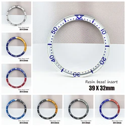 39MM Resin Bezel Insert For 6105 6309 Turtle Captain Willard Diving Watch Case Watch Bezel Insert Ring