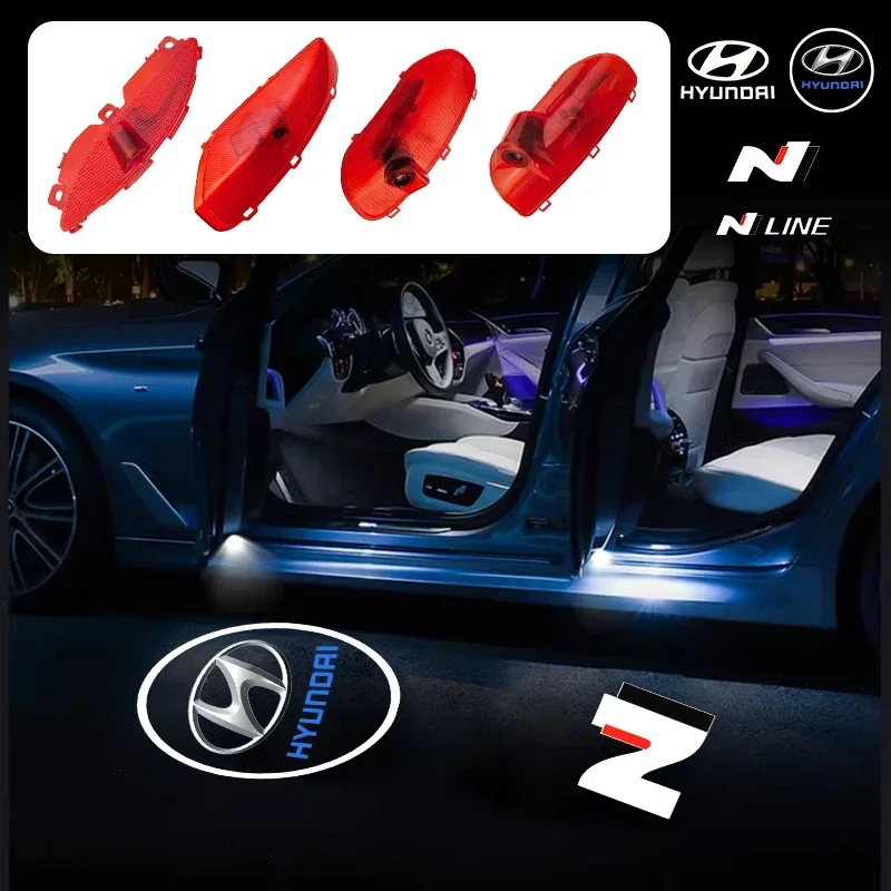 

2pcs LED Car Door Emblem Light Welcome Lamp Laser Projector Accessories For Hyundai Sonata 8 SONATA 9 VI (YF) Elantra santa fe