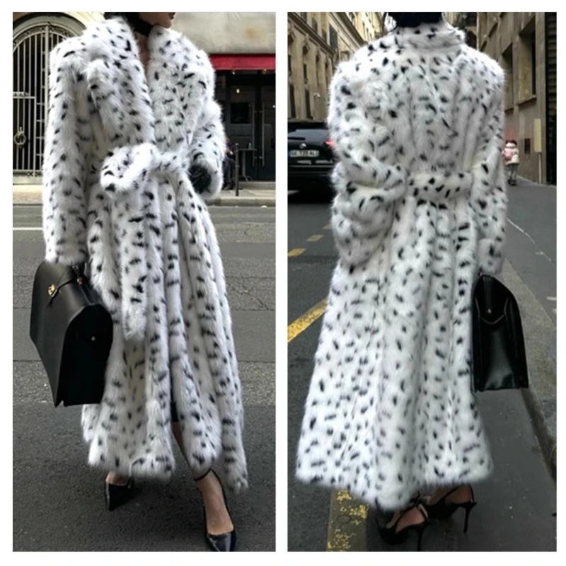 Casaco luxuoso de peles sintéticas macias para mulheres, casacos quentes de inverno, design leve e amigável, jaqueta de manga comprida