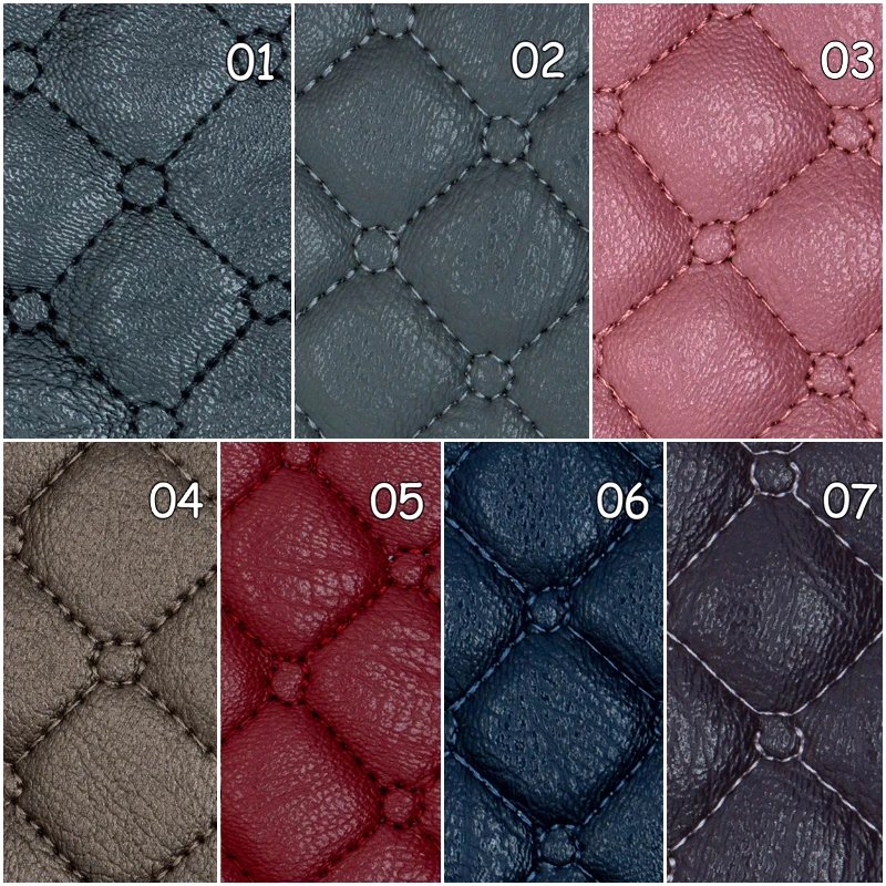 Tissu en cuir PU Élmatelassé pour coussin de siège de voiture, cuir LatejPVC brodé, décor mystère de bagage bricolage, 100x147cm