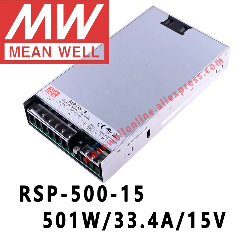 Mean Well RSP-500-3.3V/5V/12V/15V/24V/27V/48V Switching Power Supply Meanwell 500W PSU PFC function