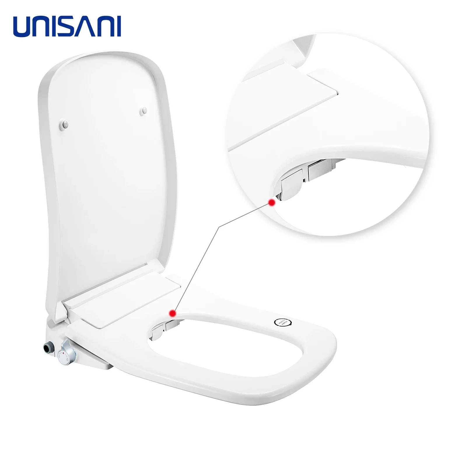 European Square White Sanitary Smart Toilet Seat Intelligent Automatic Electric Heated Bidet Lid Cover Remote Control 220V