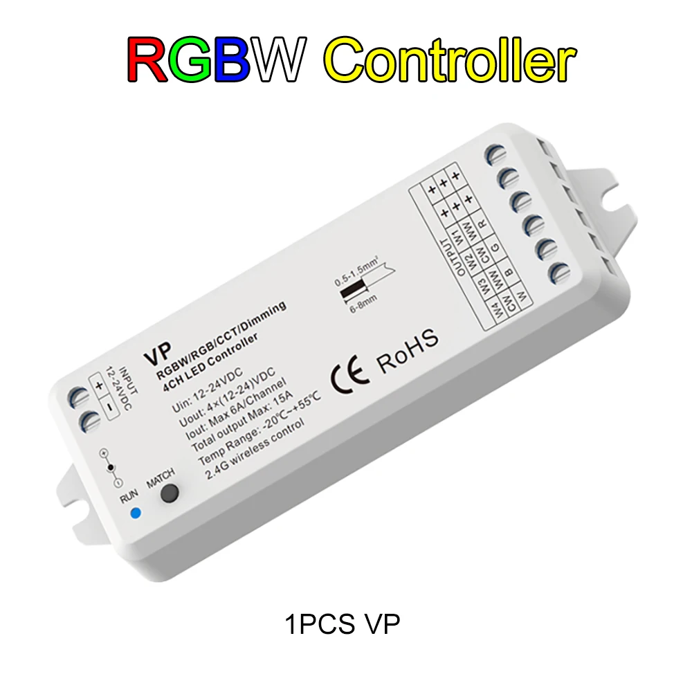 Skydance LED Controller DC12V-24V Single Color CCT RGB RGBW RGBWW 2.4G RF Controller For Linear Strip V1 V2 V3 V4 VP V5-M