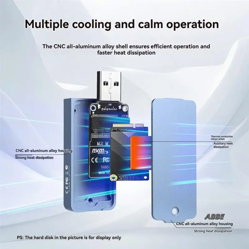 

M. 2 NVME/SATA 2230 2242 Корпус SSD USB3.2 Gen2 Адаптер USB-A 10 Гбит/с Внешний корпус M.2 для твердотельного накопителя M2 2230 2242