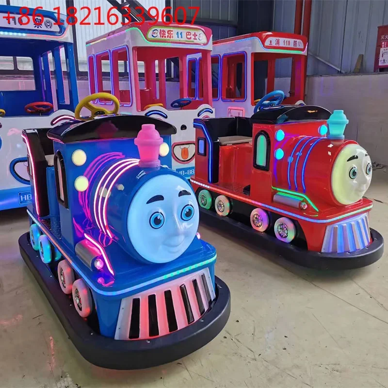 New square double parent-child children's amusement bumper car night market stall luminous electric toy car money-making