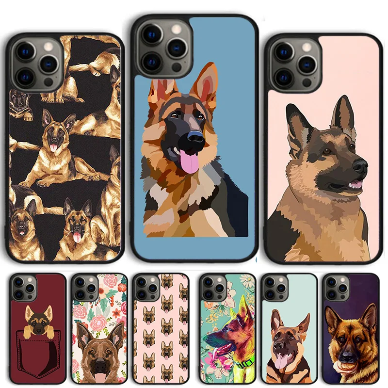 German Shepherd Dog Phone Case Cover For iPhone 15 16 11 13 14 Pro Max 12 mini Plus X XS Max XR Fundas