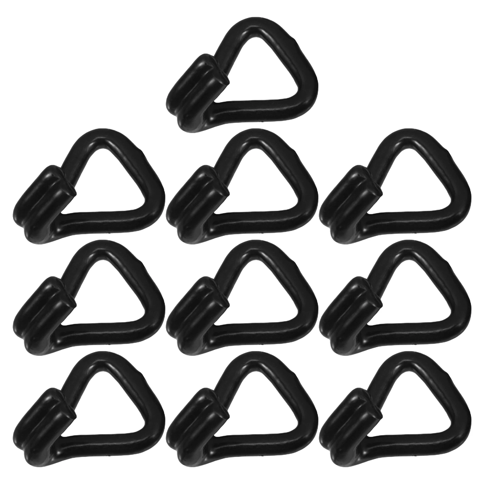 

10 Pcs Cargo Binding Hooks Heavy Duty Stainless Steel Wall Mount Trailer Black Metal Hooks Storage ganization Hardware