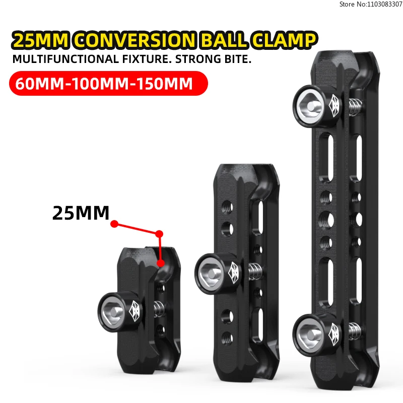SPIRIT BEAST Ball Head Link Clamp Bracket 25mm Universal Motorcycle Car Mount Adapter Base Extension Rod for Phone Holder