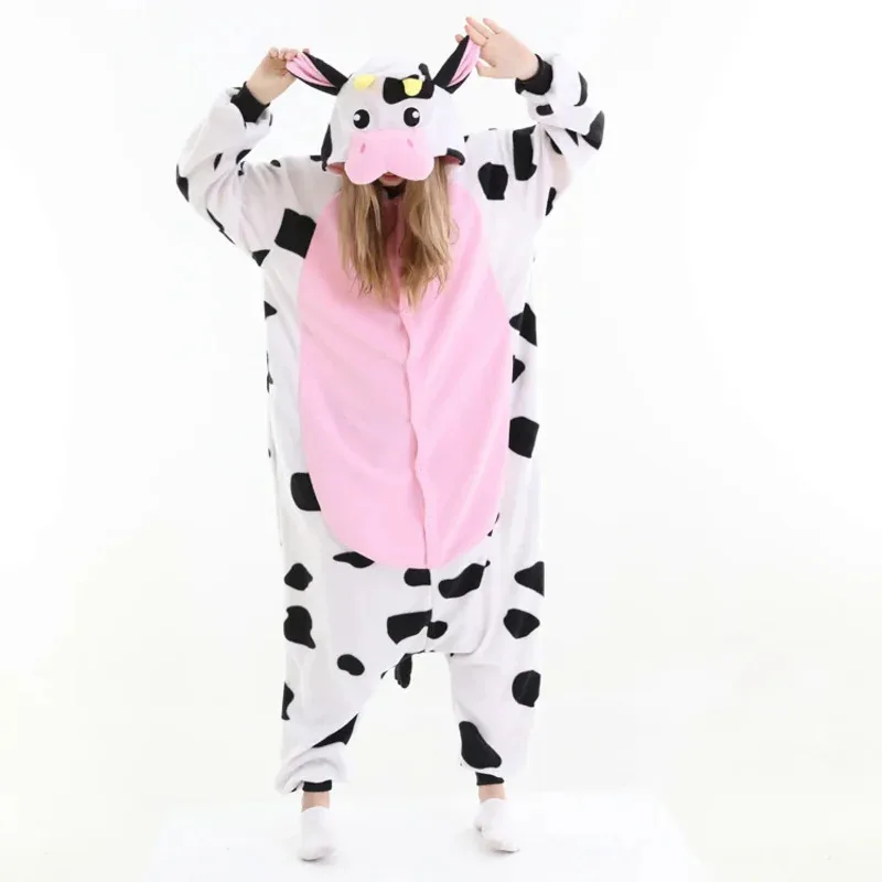 

Adult Cow Onesies Pajamas Anime Cosplay Costume Unisex Kigurumi Cartoon Party Jumpsuit For Female Male