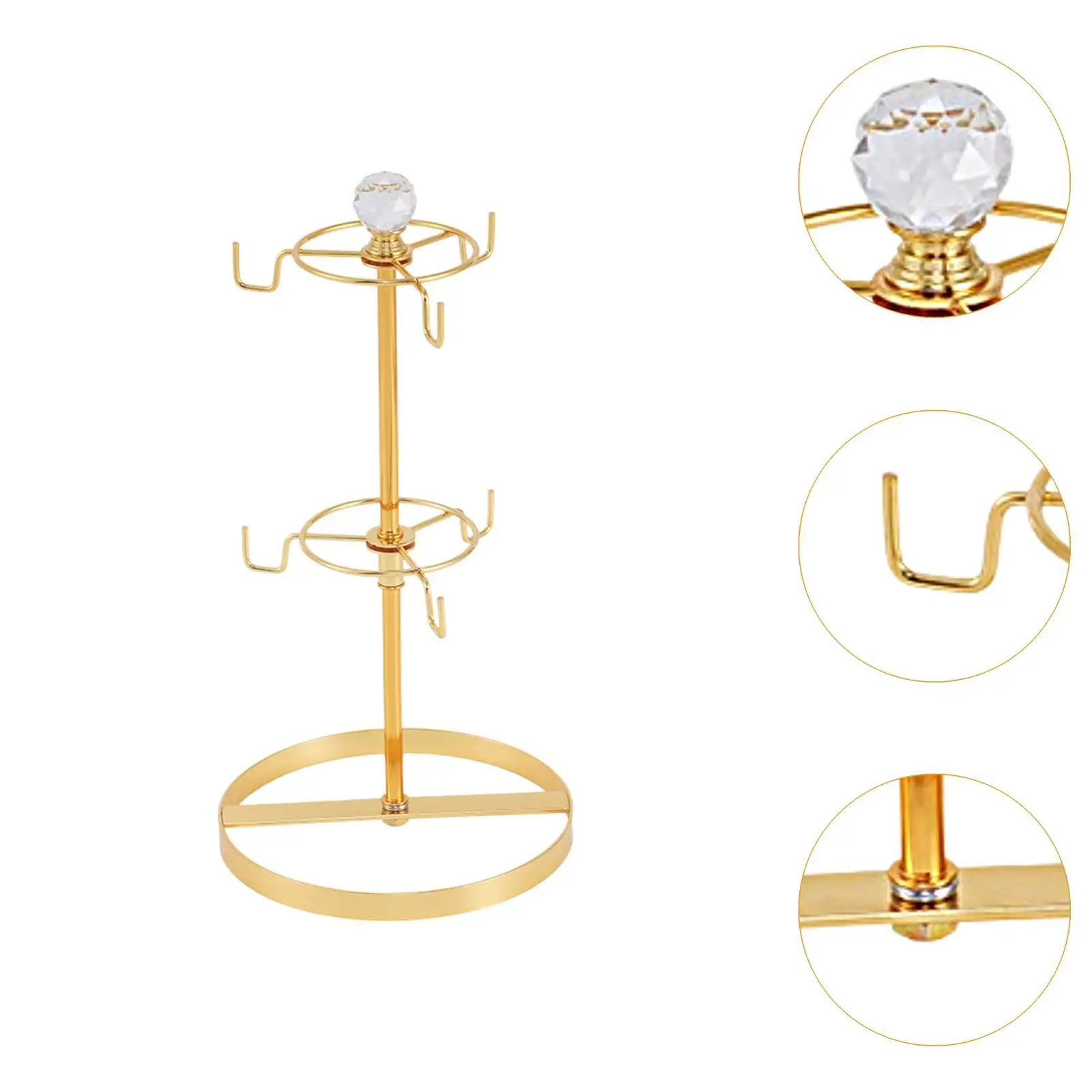 Coffee Cup Holder Cup Drying Rack 6 Hooks Metal Decor Cups Organizer for Home