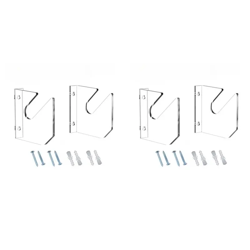 

[NEW!ABKG】 2 Pairs Skateboard Wall Mount Acrylic Skate Board Wall Holder Display Rack Indoor Floating Skateboard Storage Holder