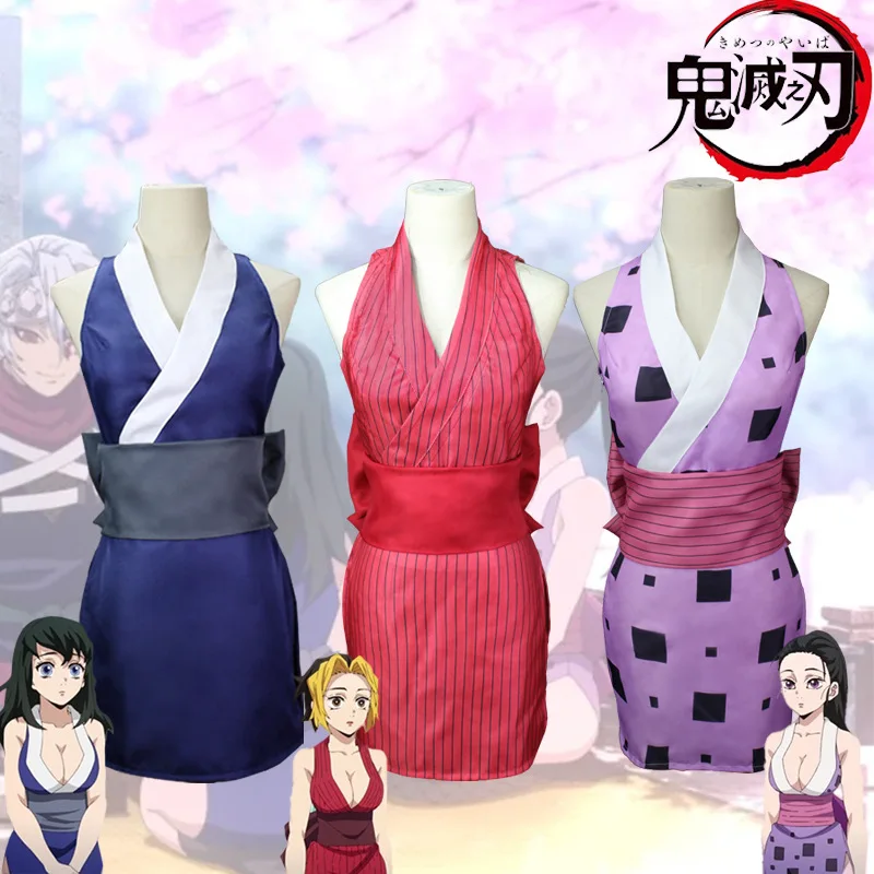 Disfraz de cosplay de Anime Hinzuru Maki Fushimi, kimono de Uta Tenyuan, uniforme sexy para mujer, sección de entretenimiento