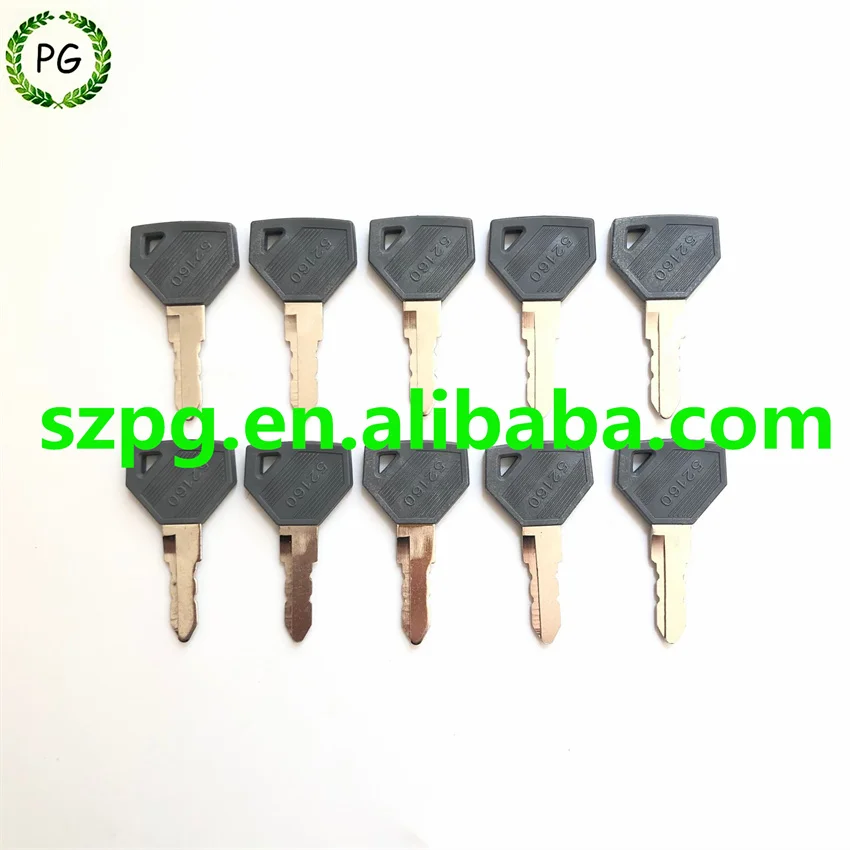 10PCS 52160 key 198360-52160 For Yanmar Machines Excavator Grader Dozer SC2400 SC2450 EX2900 John Deere Tractor Ignition Key