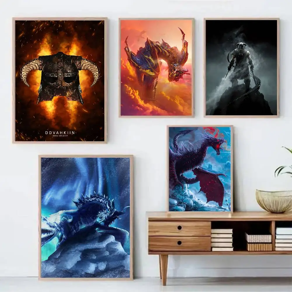 Skyrim ملصق فني ذاتي اللصق ملصق مضاد للمياه مقهى النوم ديكور جدار الغرفة #2