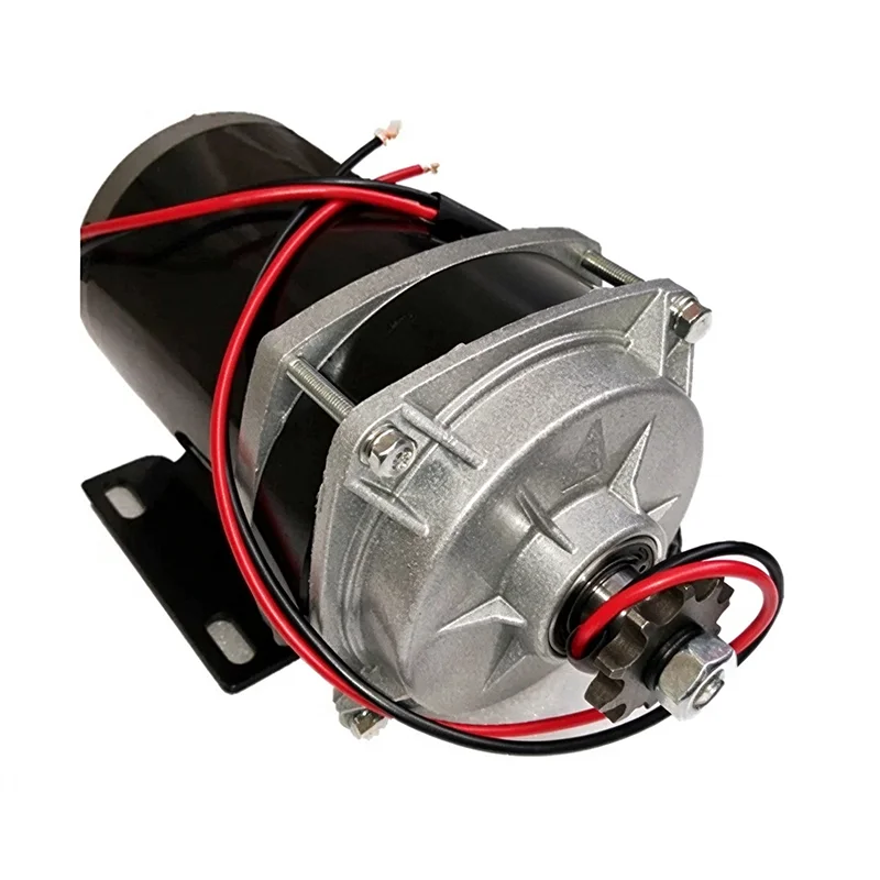 24V 48V 350W 500W 750W Mid Mount Chain Brushed DC Motor Electric Tricycle Reduction Motor for Tricycle Feeding Cart Modification