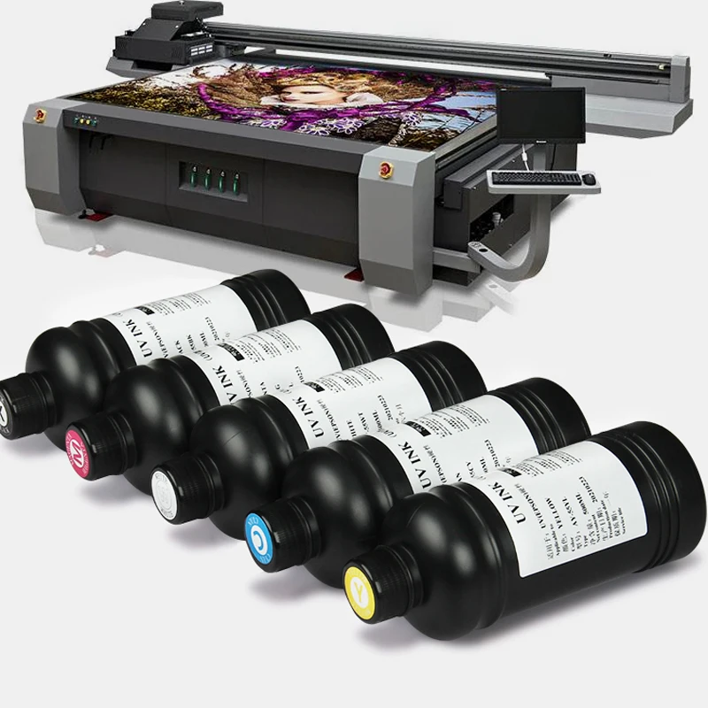 Imagem -02 - Cura uv Recarga Tinta Garrafa para Epson 500ml Led Impressora Plana L800 L805 L1800 R290 R330 1390 1400 1410 1500w Dx5 Dx7 Dx10