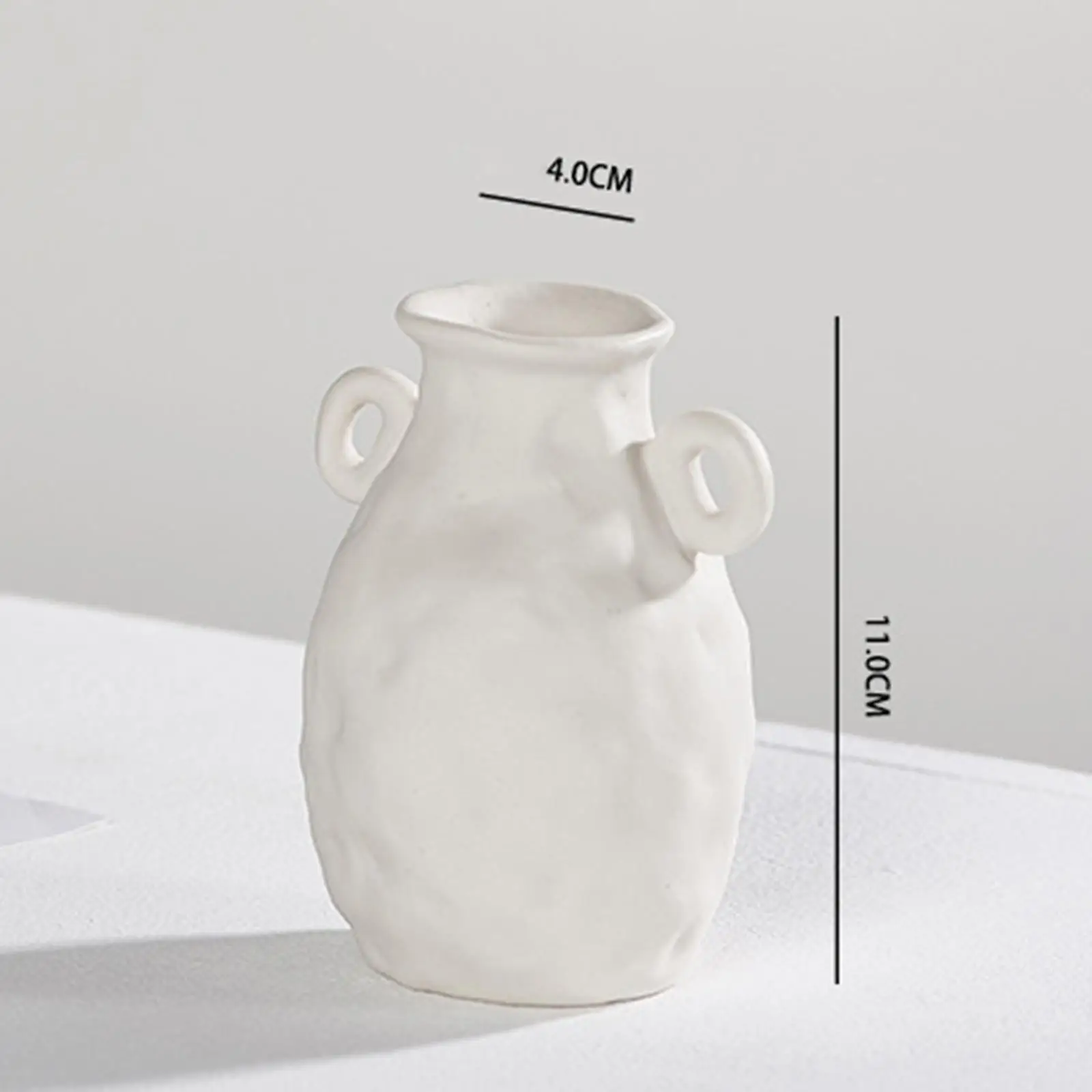 Nordic Ceramic Vase Plant Dried Flower Art Crafts Flower Arrangement White Flower Pot for Garden Outdoor Bedroom Decorative