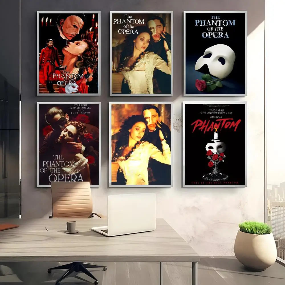 ملصق قماشي للخط فانتوم أوف ذا أوبرا: خالي من التجاعيد ومقاوم للماء ومتين لجميع الفضاء لتزيين الحائط