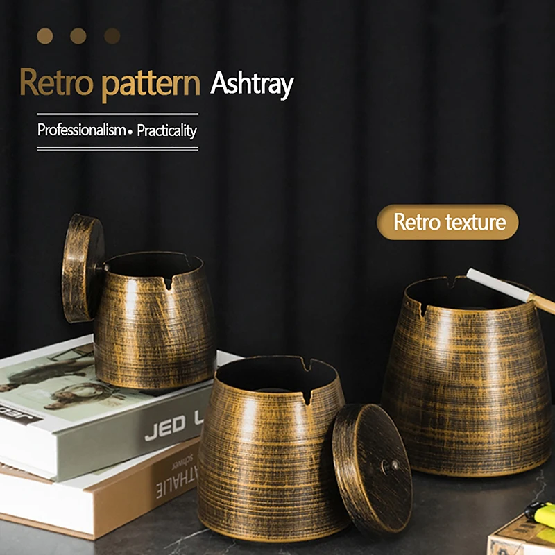 

Уличные пепельницы для патио с крышкой, ретро-держатель для курения сигарет, домашний декор, украшение, аксессуары для курения, подарок