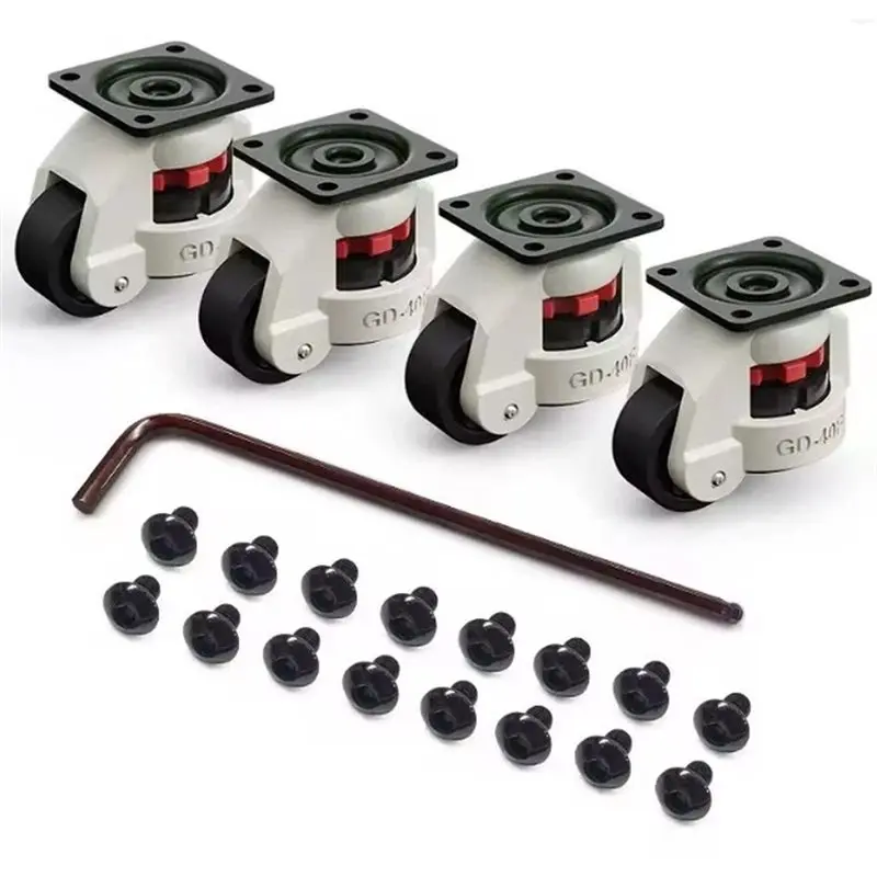 DTEN-Adjustment Support Universal 4Pack Castors Wheels Gd-40F Small Workbench Leveling For Snapmaker U1