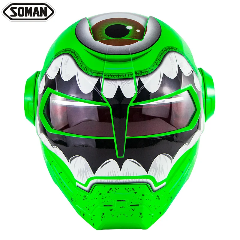 Flip up Motorcycle Helmet Ironman Verspa Street Full Face Casco Moto Cruiser Chopper Cafe Racer Capacetes