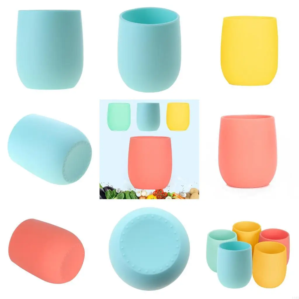

Портативные чашки, пищевая силиконовая чашка для воды, дорожная силиконовая цветная портативная чашка для питья на открытом для
