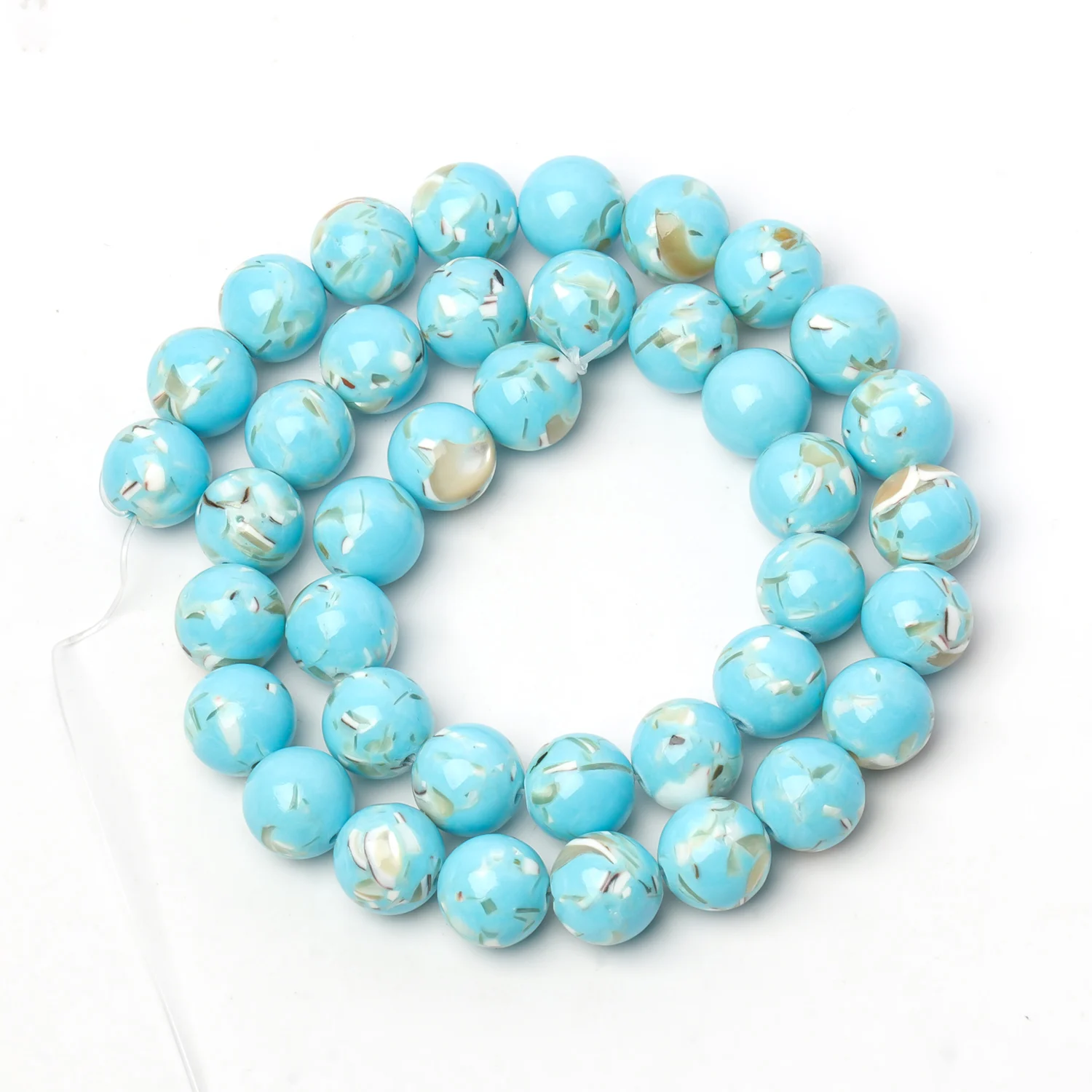 4 6 8 10 12mm Natural Stone Turquoise Stone Beads Shell Round Loose Spacer Beads Jewelry Make Diy Bracelet Necklace Wholesale