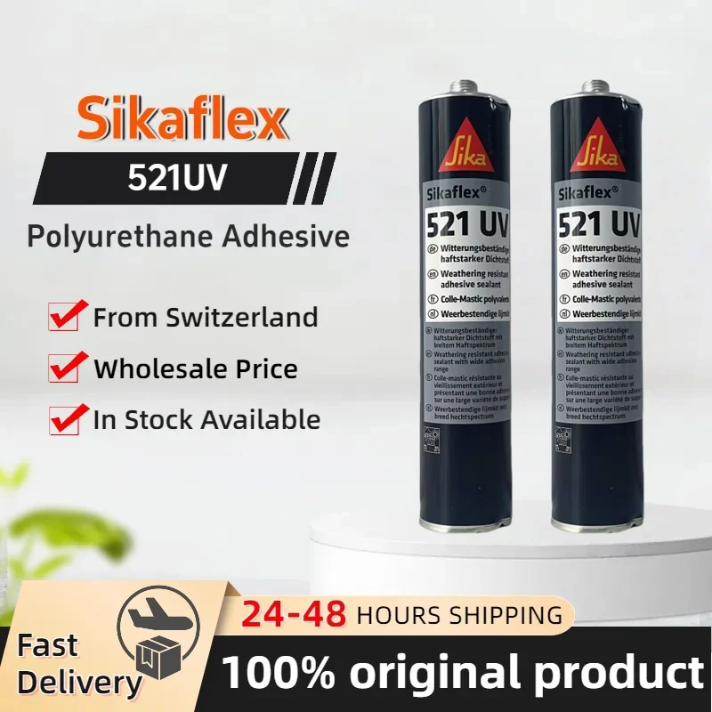 Sellador de polímero Original Sika Sikaflex 521 resistente a los rayos UV, sellador adhesivo STP de bajo módulo impermeable, 300ML/600ML