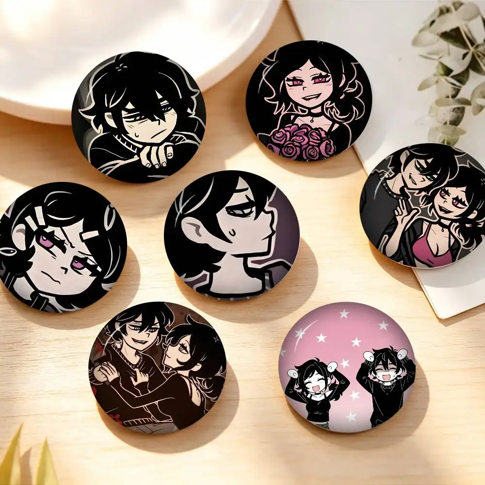 TCOA-The Coffin Of A-Andy And Leyley Round Exquisite Badge Brooches Creative Pins For Clothes Hat Backpack Gift Accessories