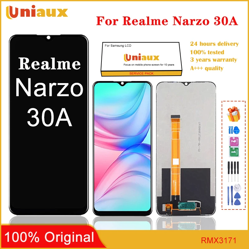 

Для Realme Narzo 30A мобильный телефон ЖК-экран в сборе с сенсорным экраном Замена ЖК-панели