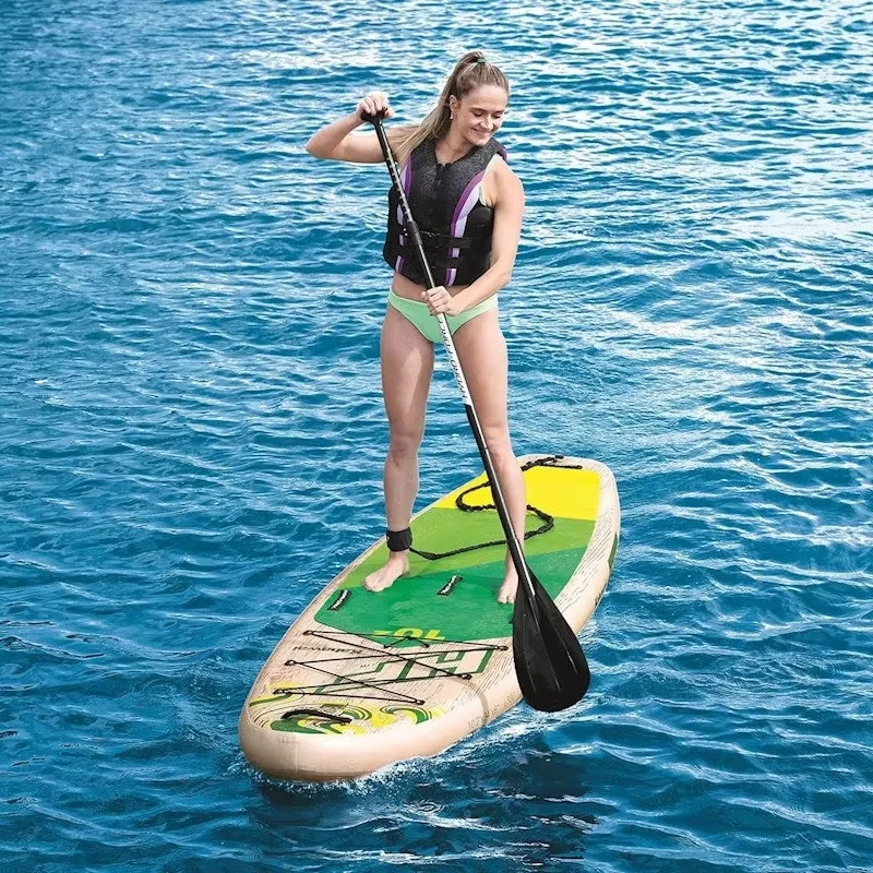 Planche de Surf Gonflable avec Accessoires Pompe à Main, 2025x76x15cm, 305