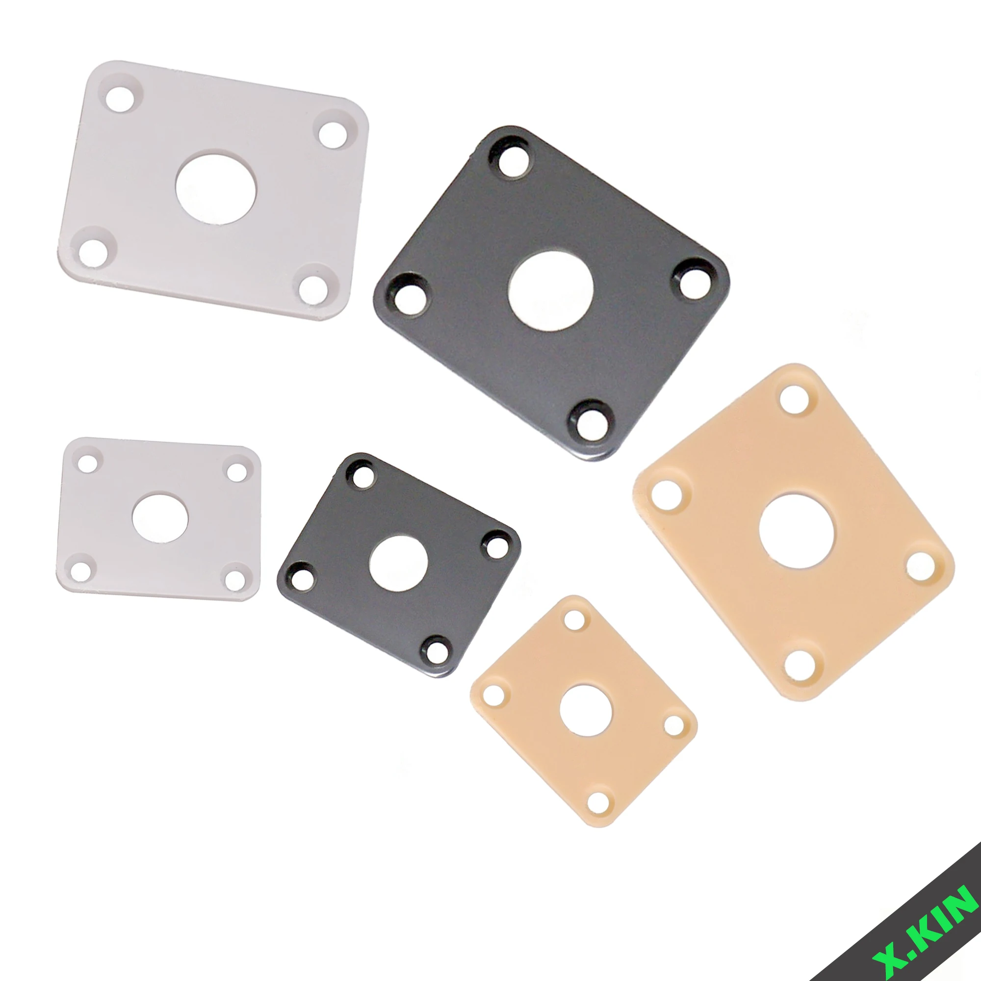 Plastic Rectangular Electric Guitar Jack Plates Guitar Parts Input Output Jack Plug Socket Plate Guitar Accessories