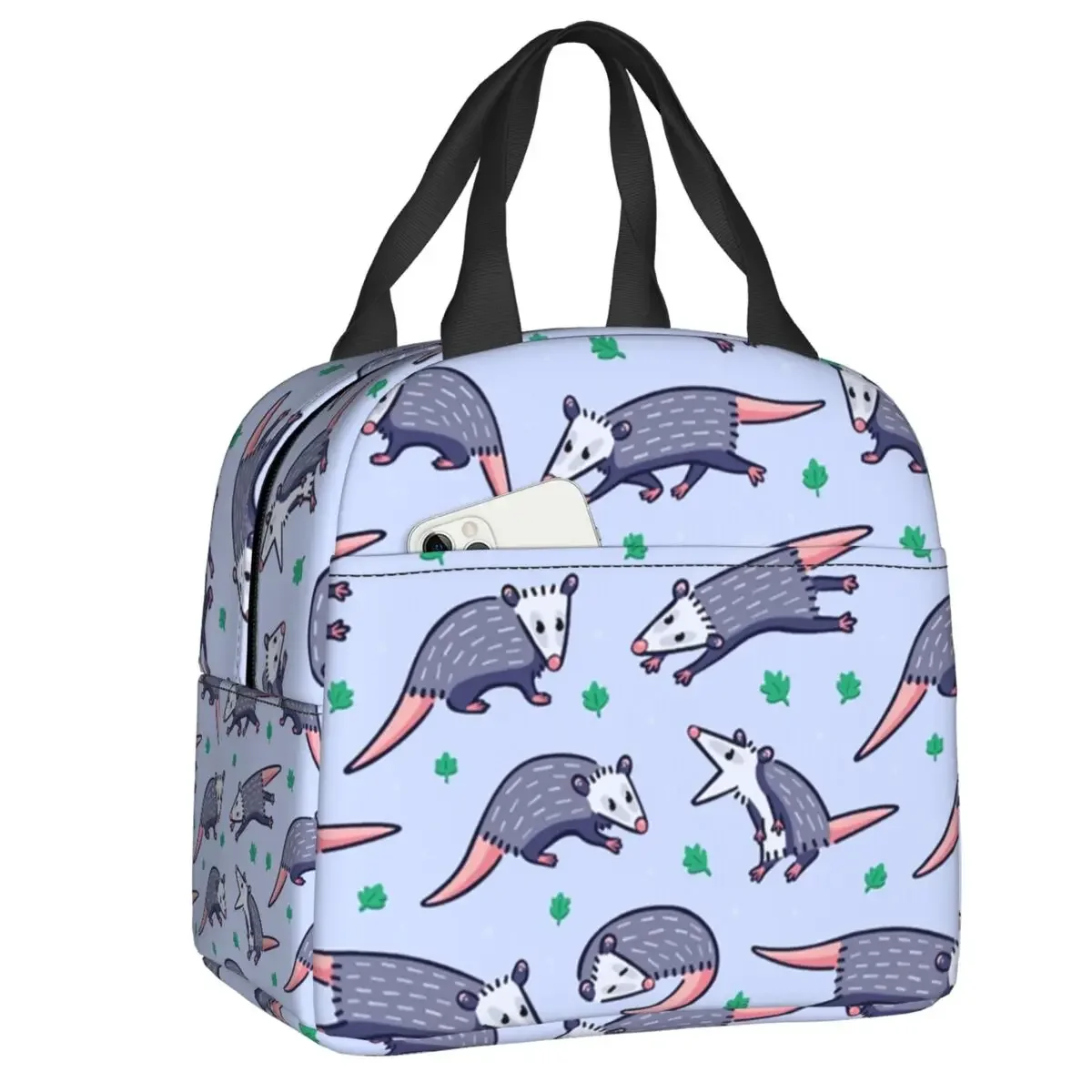 Opossum Screm Insulated Lunch Bag for Camping Travel Animal Pet Resuable Thermal Cooler Lunch Box Women Kids