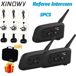 XiNOWy 3PCS V4C PRO 3 Users Football Referee Intercom Headset 1200m Full Duplex Bluetooth Headphone Soccer Conference Interphone