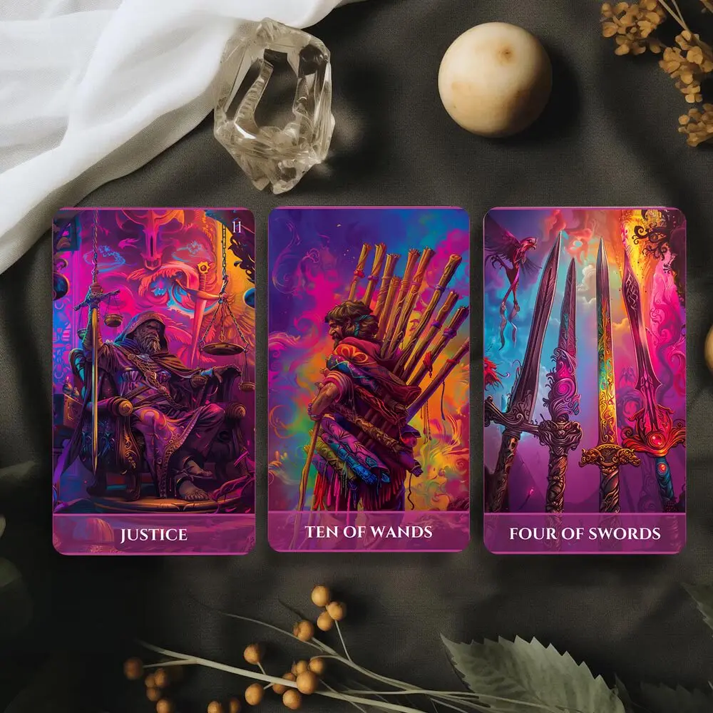 Picture 6: 78 Card Luminous Arcana Tarot Deck,  Perfect for Wisdom, Creativity, and Awakening Readers, Card Game for Insight