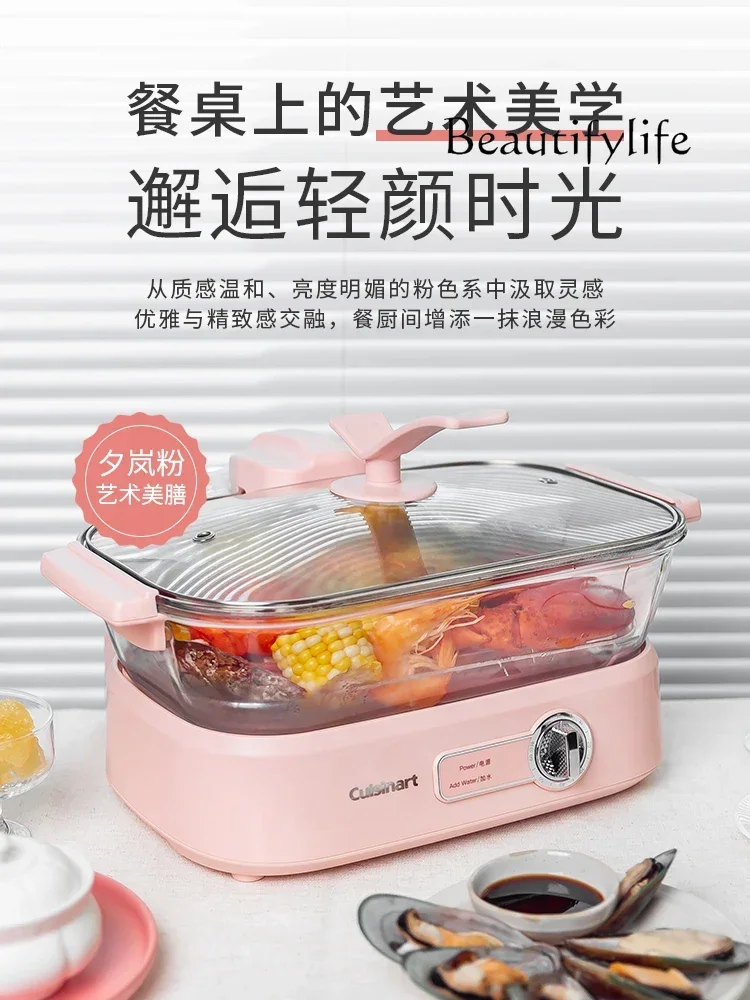 Glass electric steamer multi-functional integrated household fish steaming appliances