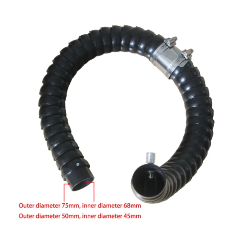 50mm 75mm POM Flexible Smoke Exhaust Ventilator Pipe Soldering smoke Extractor Welding Fume Arms with Square Round Hood